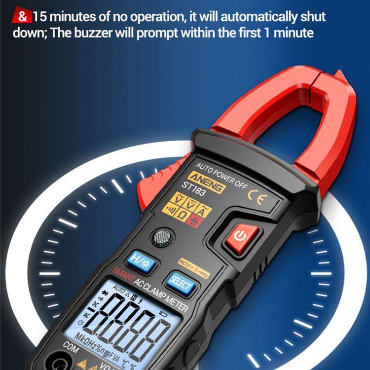 ANENG ST183 600A Digital Clamp Meter With NCV, 4000 Counts, Tests Continuity/Resistance/Capacitan...