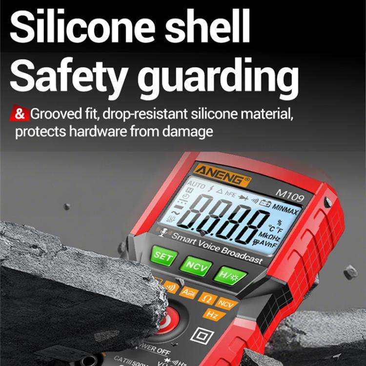 ANENG M109 Digital Multimeter With Voice Guide 4000 Counts, NCV Detection, Capacitance/Resistance...