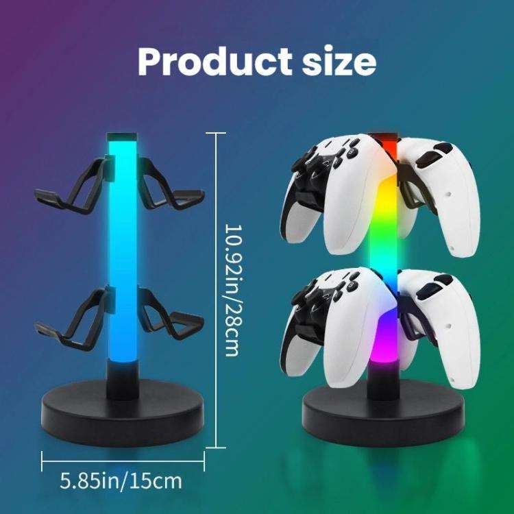 KBB-81 RGB Gaming Controller Headphone Stand Ambient Light Stand, Style: Wired Control