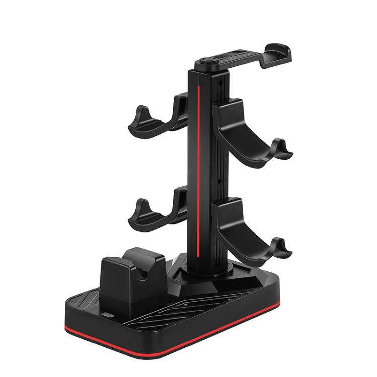 For Nintendo Switch 2 Pro Controller Headphone Storage Rack Charging Base(Black)