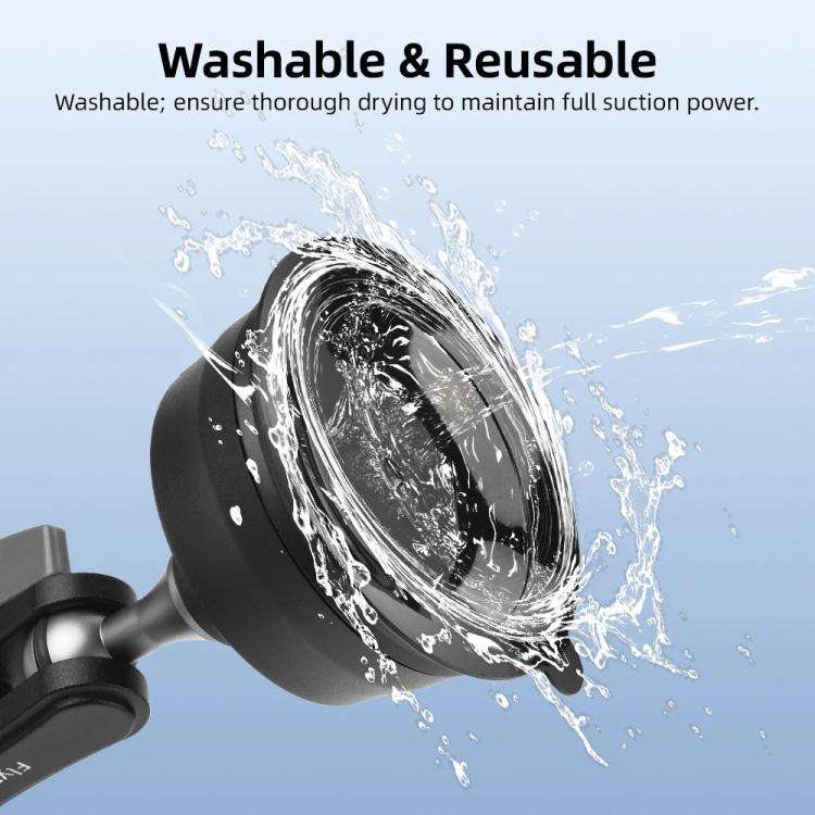 Flymile Universal Car Suction Cup Mount for Action Cameras 360-degree Rotatable, Washable and Reu...