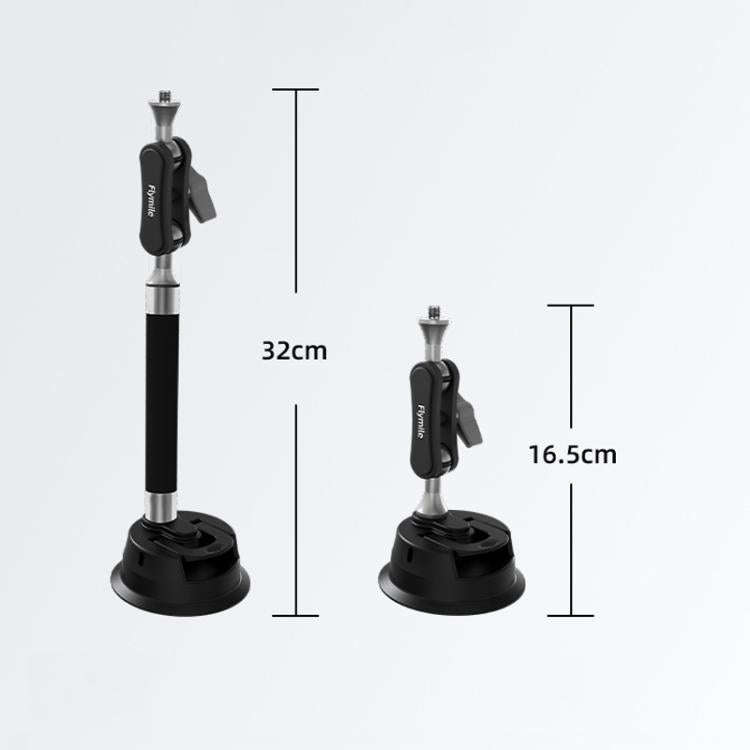 Flymile Universal Car Suction Cup Mount for Action Cameras 360-degree Rotatable, Washable and Reu...