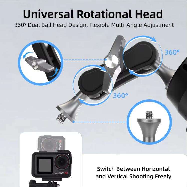 Flymile Universal Car Suction Cup Mount for Action Cameras 360-degree Rotatable, Washable and Reu...