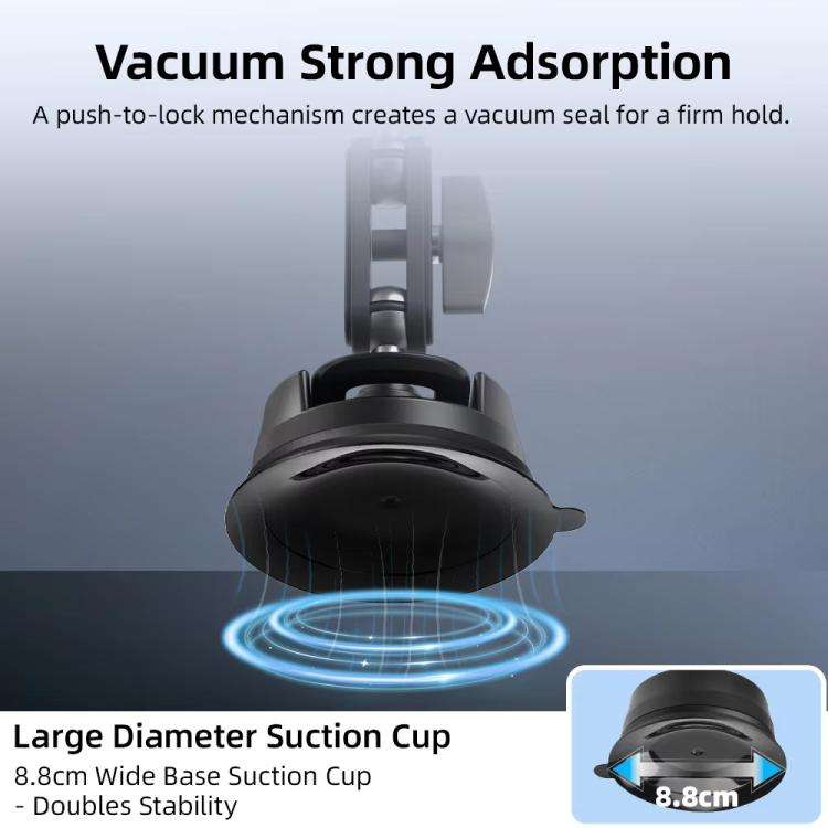 Flymile Universal Car Suction Cup Mount for Action Cameras 360-degree Rotatable, Washable and Reu...