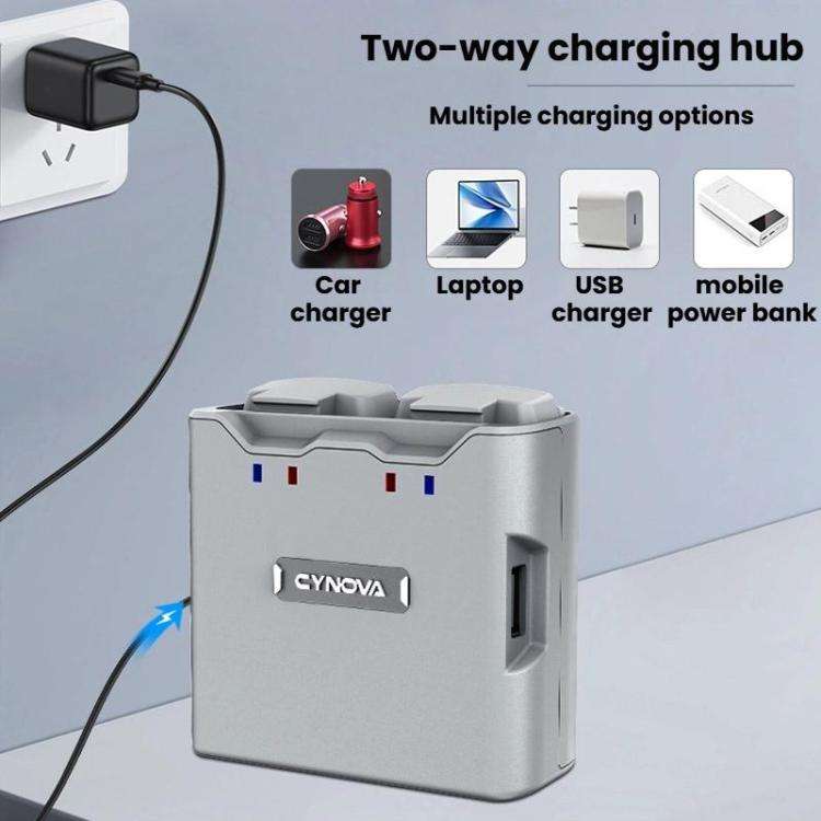 For DJI Mini 2 / 2 SE / 4K CYNOVA C-MN-201 Portable Dual-Way Charging Manager With USB-C Ports