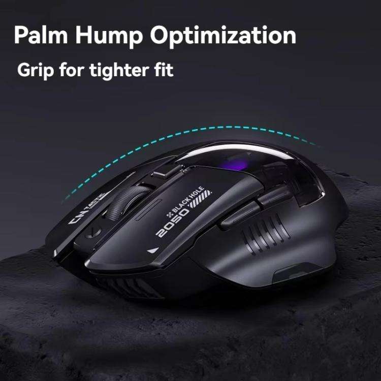 Inphic Bluetooth Wireless Mouse Office & Gaming LED Charging Mice, Spec: Tri-Mode White