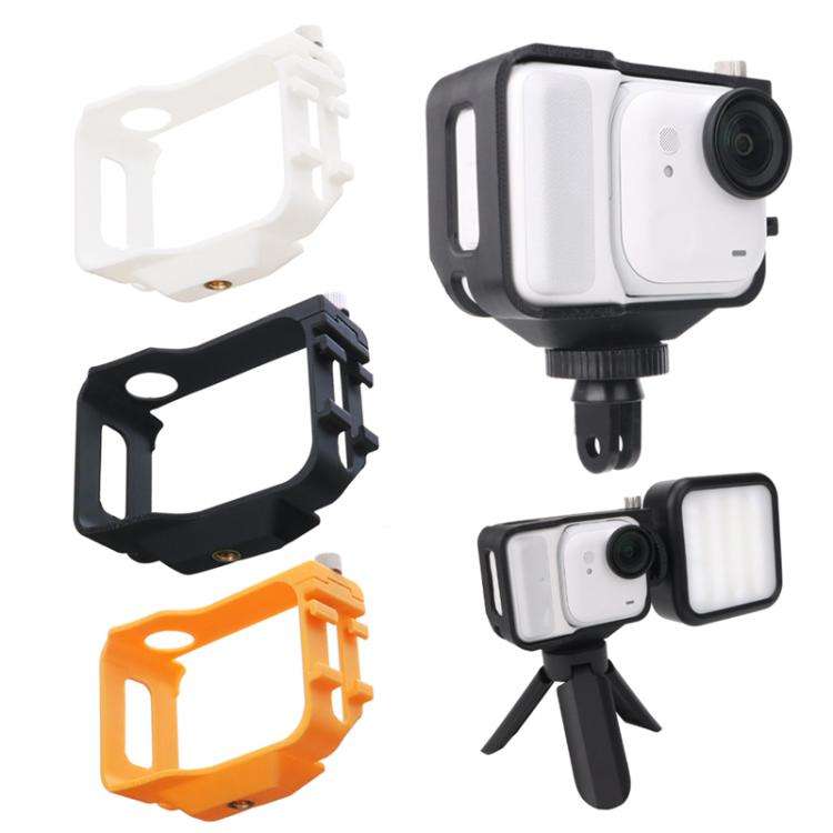 For Insta360 GO Ultra PC Expansion Cage with 1/4-inch Screw Hole & Cold Shoe Mount(Black)
