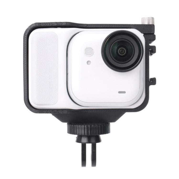 For Insta360 GO Ultra PC Expansion Cage with 1/4-inch Screw Hole & Cold Shoe Mount(Black)