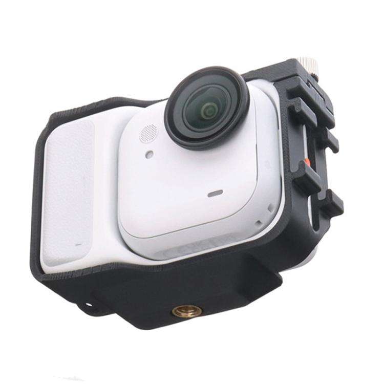 For Insta360 GO Ultra PC Expansion Cage with 1/4-inch Screw Hole & Cold Shoe Mount(Black)