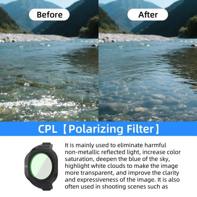 For DJI Mini 5 Pro Drone Magnetic Lens Filters  UV+CPL+ND8