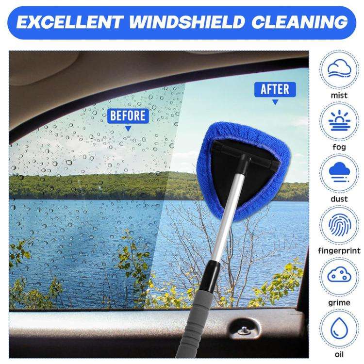 6pcs Car Windshield Cleaning Brush Set Telescopic Window Brush Car Washing Supplies(Grey)