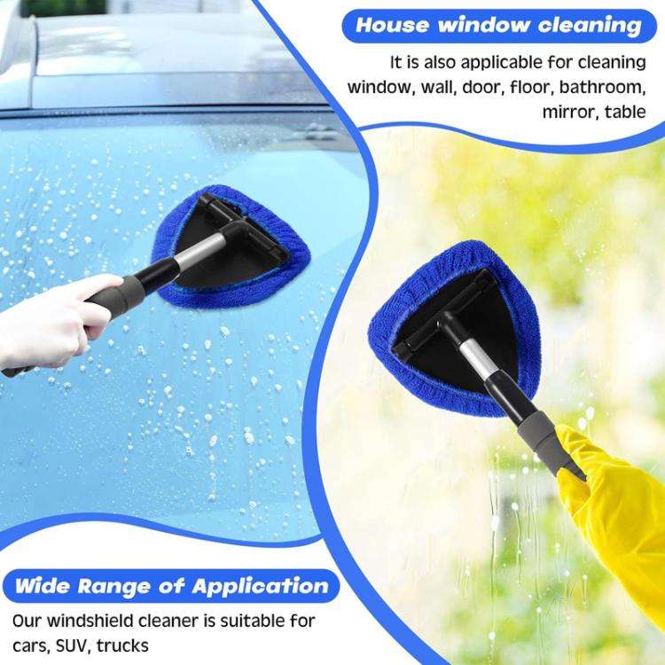 6pcs Car Windshield Cleaning Brush Set Telescopic Window Brush Car Washing Supplies(Grey)
