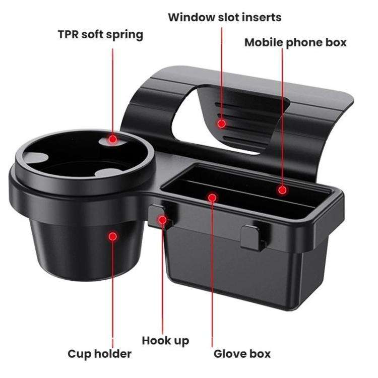 SHUNWEI Multifunctional Door Storage Cup Holder Mobile Phone Slot Storage Box(202x176x91mm)