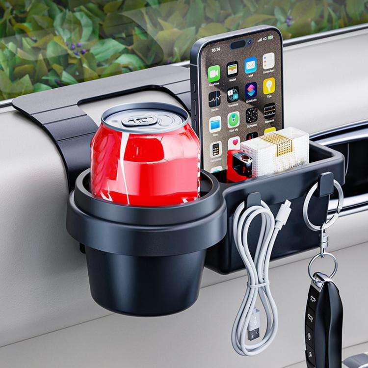SHUNWEI Multifunctional Door Storage Cup Holder Mobile Phone Slot Storage Box(202x176x91mm)