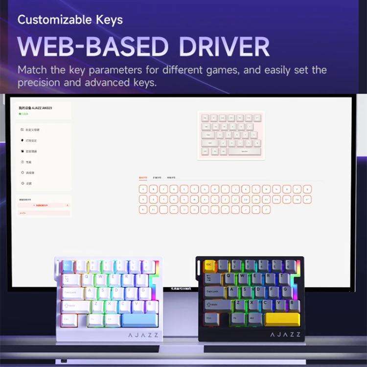 Ajazz AK029 Magnetic Rice Switch HIFI Edition RGB Backlight Wired Single Handed Gaming Keyboard(B...