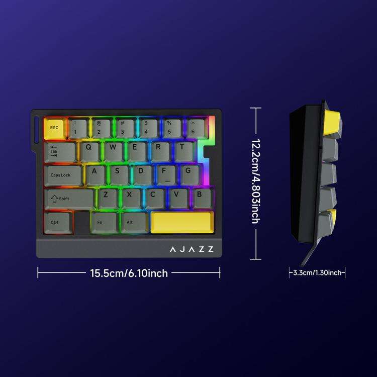 Ajazz AK029 Magnetic Rice Switch HIFI Edition RGB Backlight Wired Single Handed Gaming Keyboard(B...