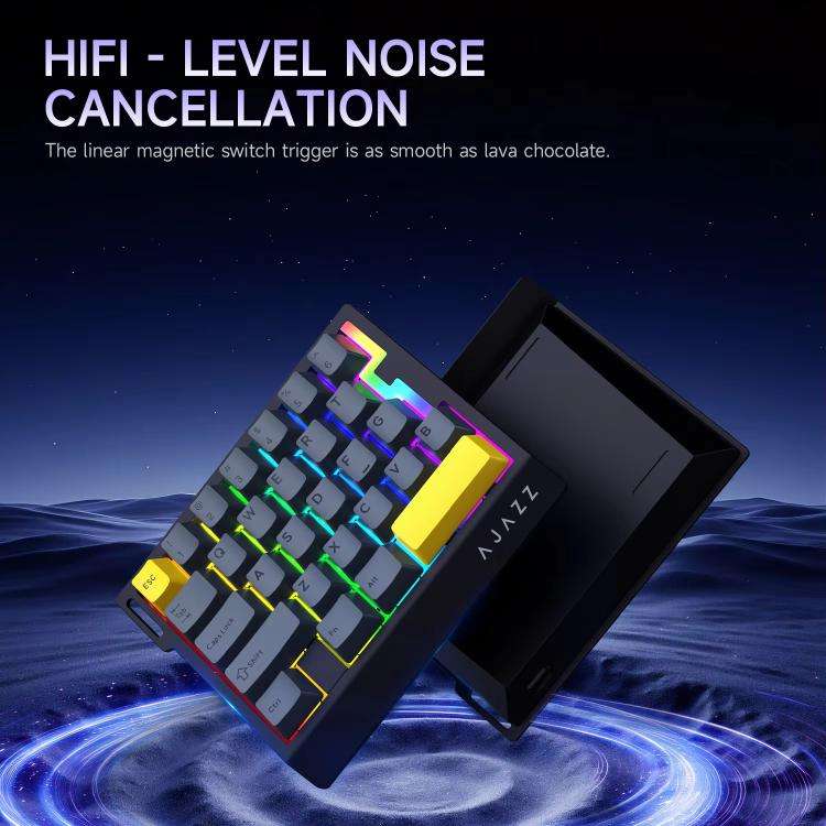 Ajazz AK029 Magnetic Rice Switch HIFI Edition RGB Backlight Wired Single Handed Gaming Keyboard(B...