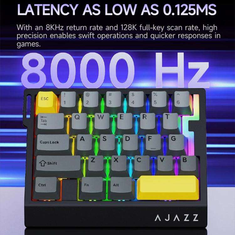 Ajazz AK029 Magnetic Rice Switch HIFI Edition RGB Backlight Wired Single Handed Gaming Keyboard(B...