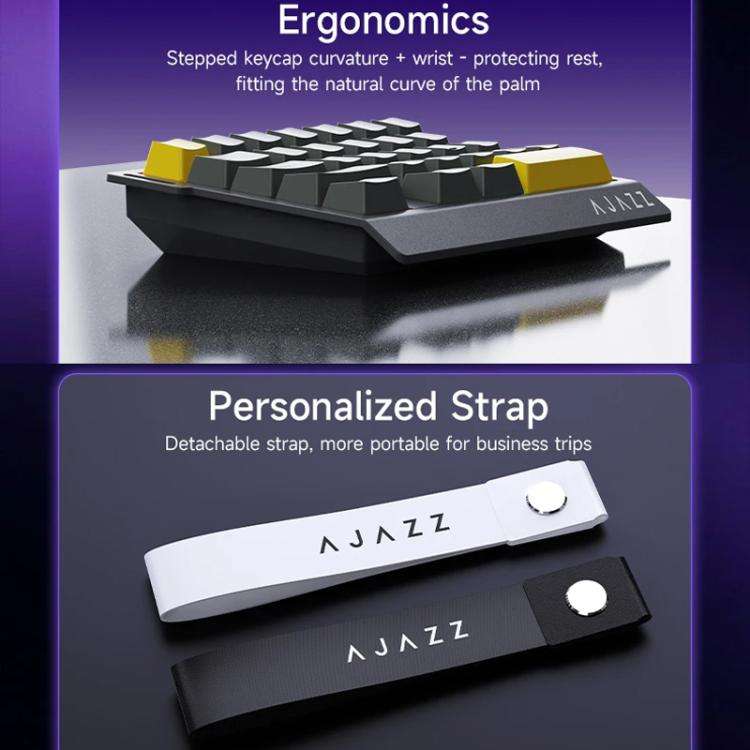Ajazz AK029 Magnetic Rice Switch HIFI Edition RGB Backlight Wired Single Handed Gaming Keyboard(B...