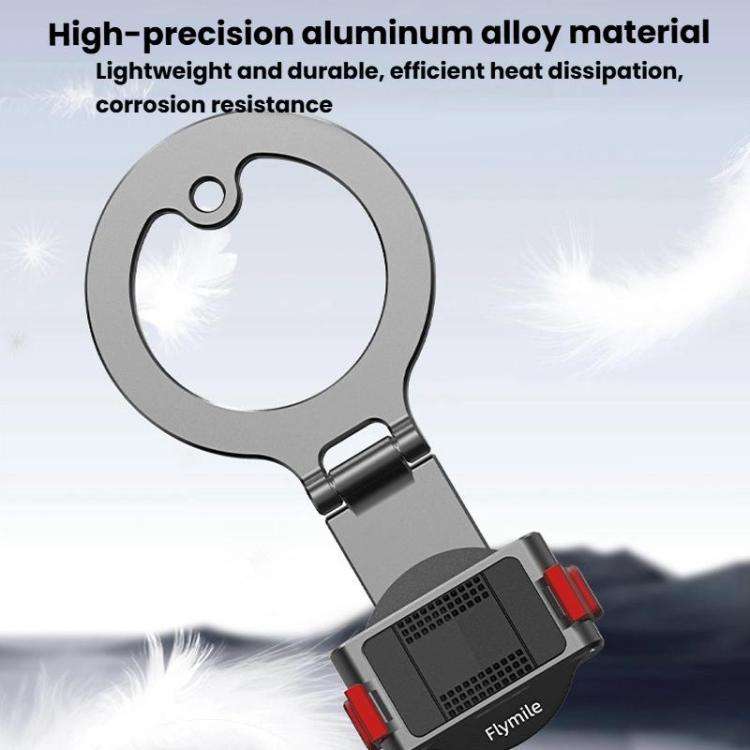 For DJI Osmo Action 3 / 4 / 5 Pro / Osmo 360 Flymile Quick-Release Magnetic Mount(Black)