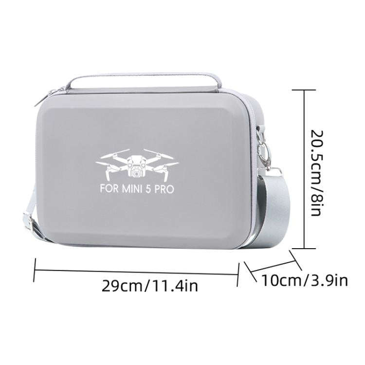 For DJI Mini 5 Pro & RC 2 PU Storage Bag Shoulder Carrying Bag(Gray)