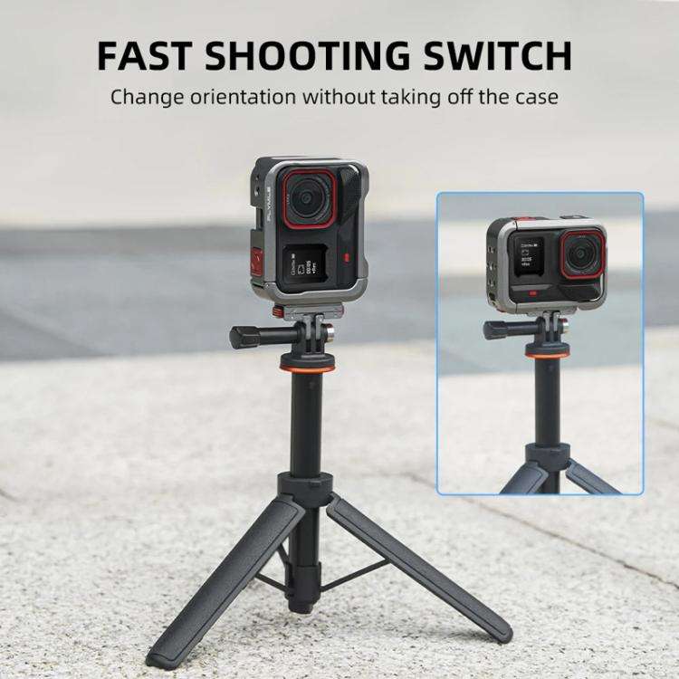 For Insta360 Ace Pro / Ace Pro 2 Flymile Rabbit Cage Metal Protective Frame Extension Action Came...