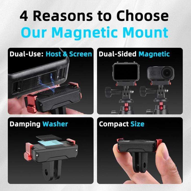 For DJI Osmo Nano Magnetic Quick-Release Base Two-Jaw Bracket, Version: Plastic
