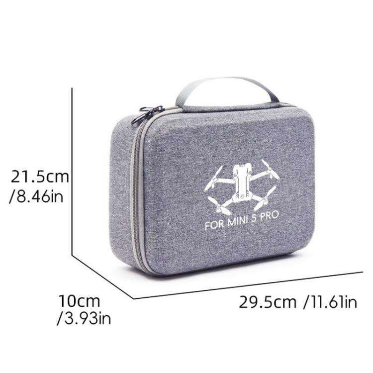 For DJI Mini 5 Pro & RC 2 Nylon Storage Bag Carrying Handbag(Gray)