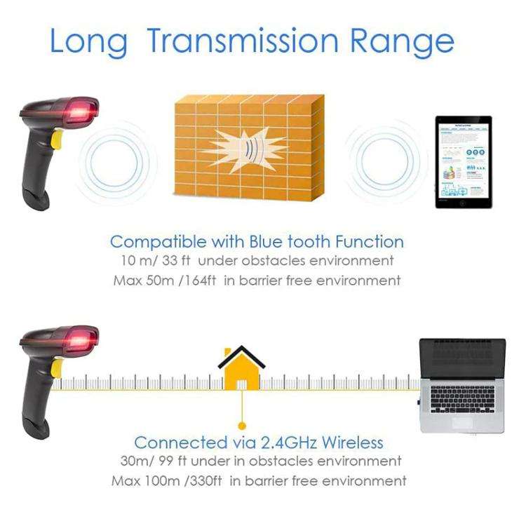 NETUM NT-1228BL  Wireless 1D/2D Bluetooth Barcode Scanner Handheld QR Code Reader
