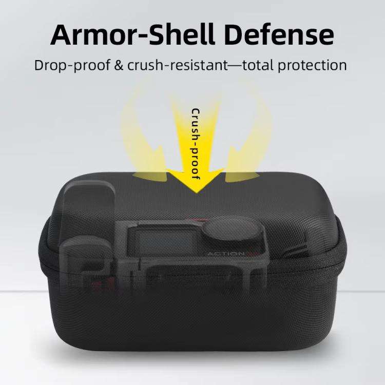 Flymile Carrying Case For DJI Osmo Action 5 Pro/4/3 Grip Cage Version Portable Handdbag(Black)