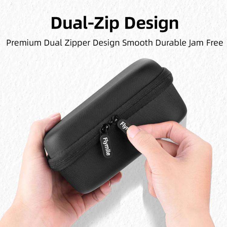 Flymile Carrying Case For DJI Osmo Action 5 Pro/4/3 Grip Cage Version Portable Handdbag(Black)