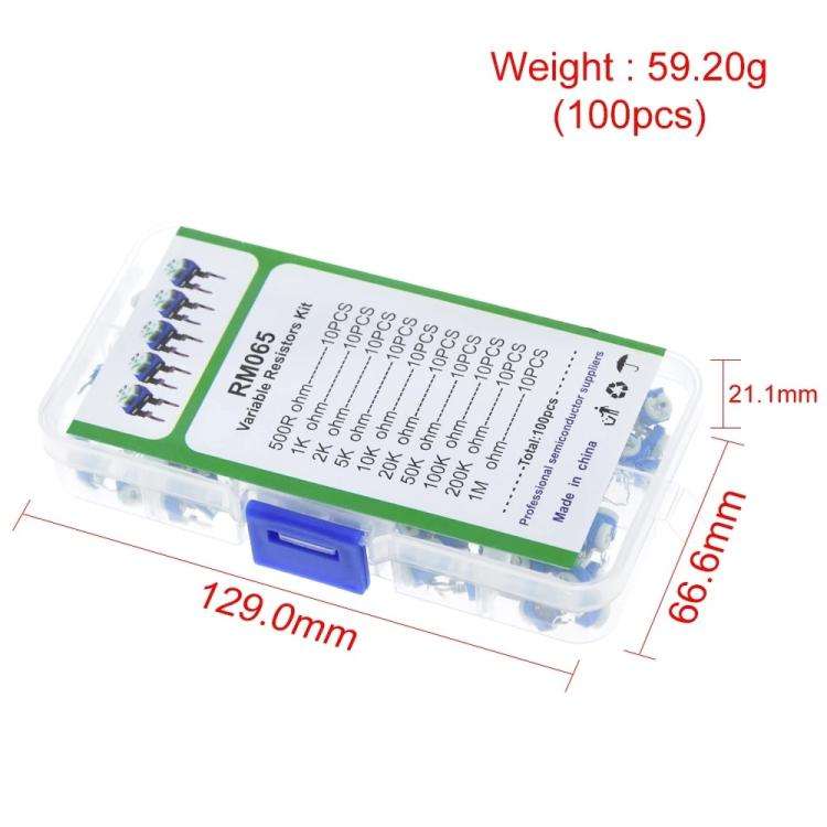 100pcs /Set Adjustable Resistor Box Kit(RM065)