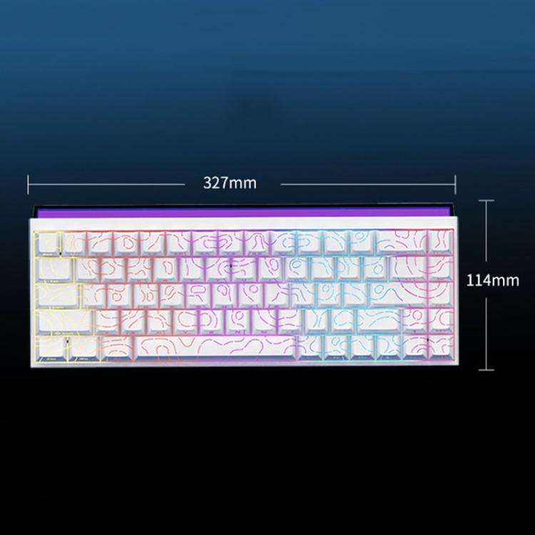 NACODEX NK68 Magnetic Shaft Mechanical Dazzle Color Wired Keyboard Office Computer Gaming 68 Keys...