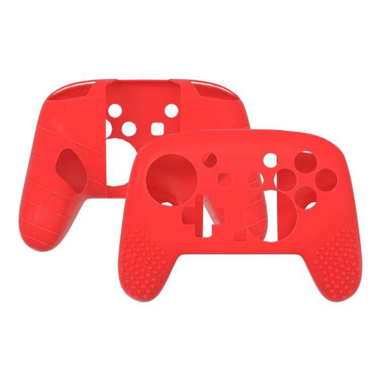 For Switch 2 Pro Controller Soft-Touch Silicone Case with Skin-Friendly Grip(Red)