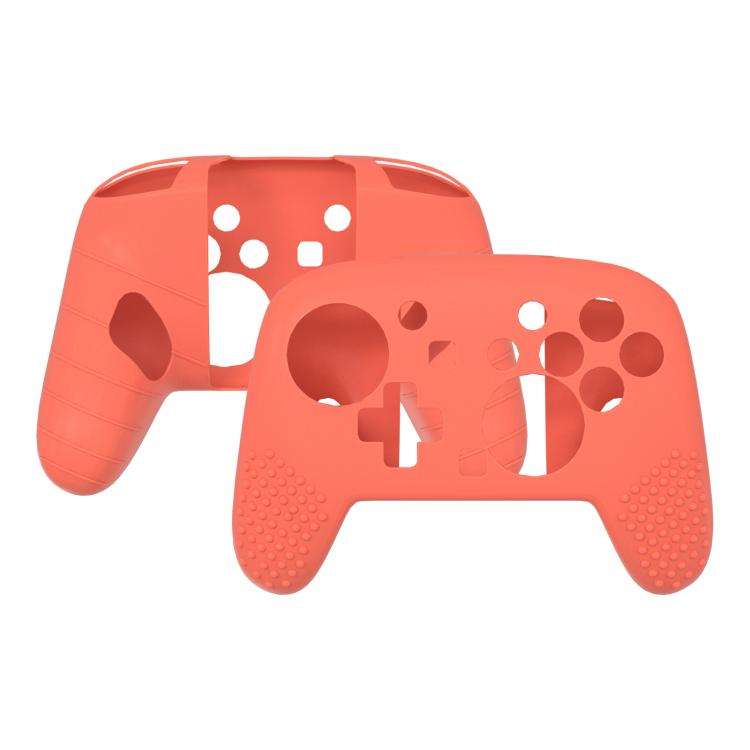 For Switch 2 Pro Controller Soft-Touch Silicone Case with Skin-Friendly Grip(Orange)