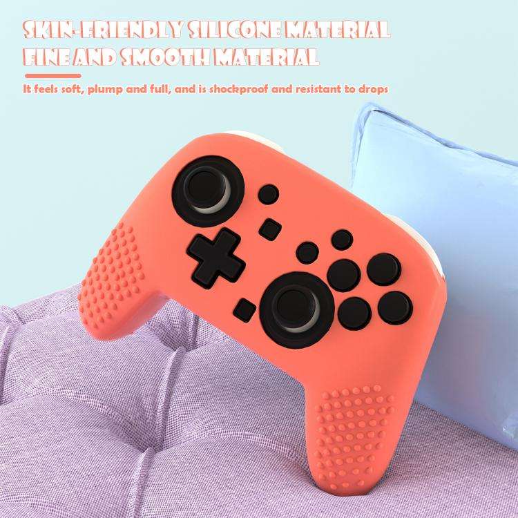 For Switch 2 Pro Controller Soft-Touch Silicone Case with Skin-Friendly Grip(Red)