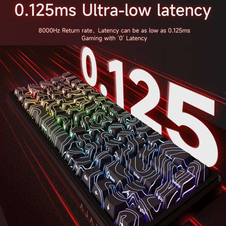 Ajazz AK680 MAX Magnetic Shaft Mechanical Wired Keyboard With RGB Light, Color: Side Engraving Gr...
