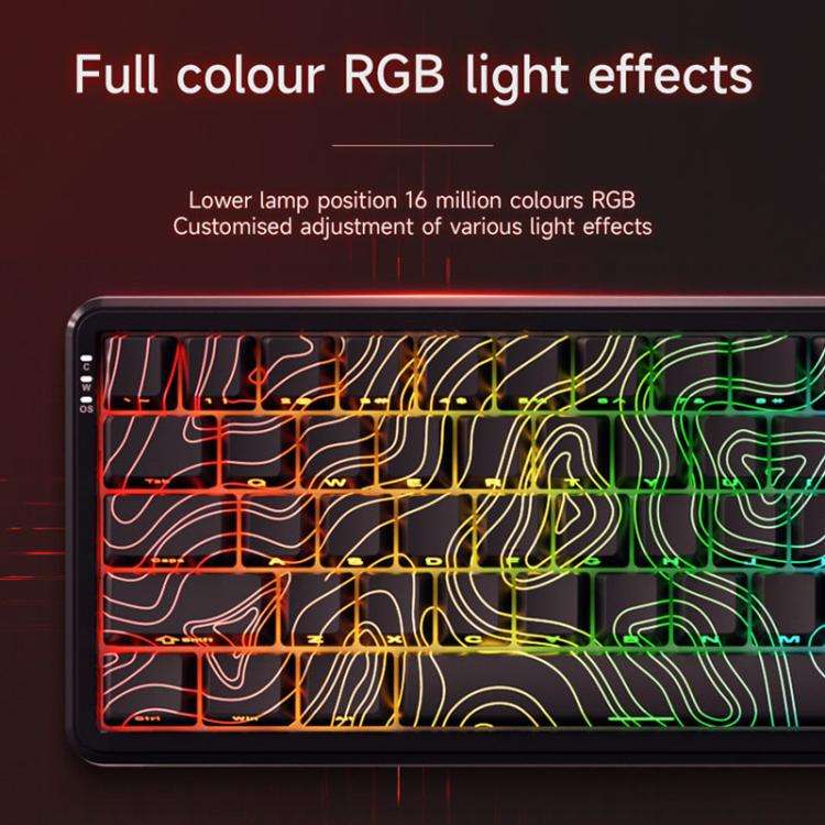Ajazz AK680 MAX Magnetic Shaft Mechanical Wired Keyboard With RGB Light, Color: Side Engraving Gr...