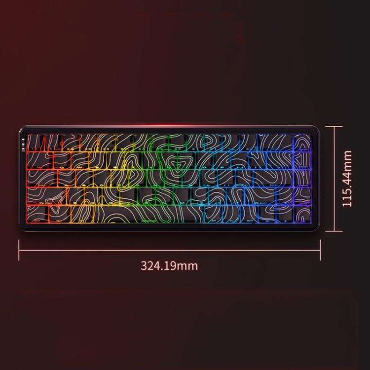 Ajazz AK680 MAX Magnetic Shaft Mechanical Wired Keyboard With RGB Light, Color: Side Engraving Gr...