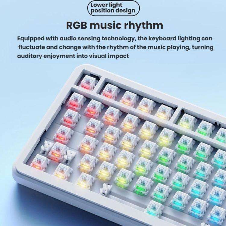 Ajazz AK820 MAX Hot-swappable Gasket 75 Mechanical Keyboard With RGB Light, Spec: Wired Magnetic ...