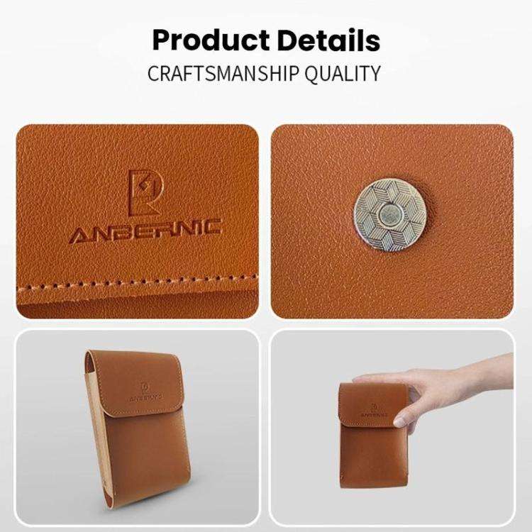 ANBERNIC RG34XX Handheld Game Console Storage Case Game Console Leather Cover(Brown)