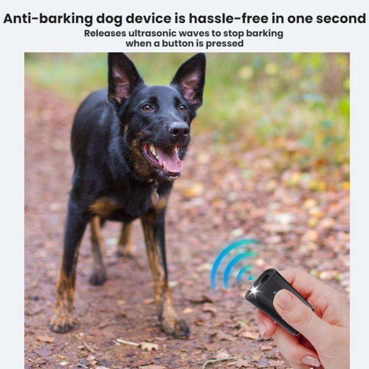 Mini Outdoor High-power Long-distance Training Ultrasonic Dog Repeller(Black)