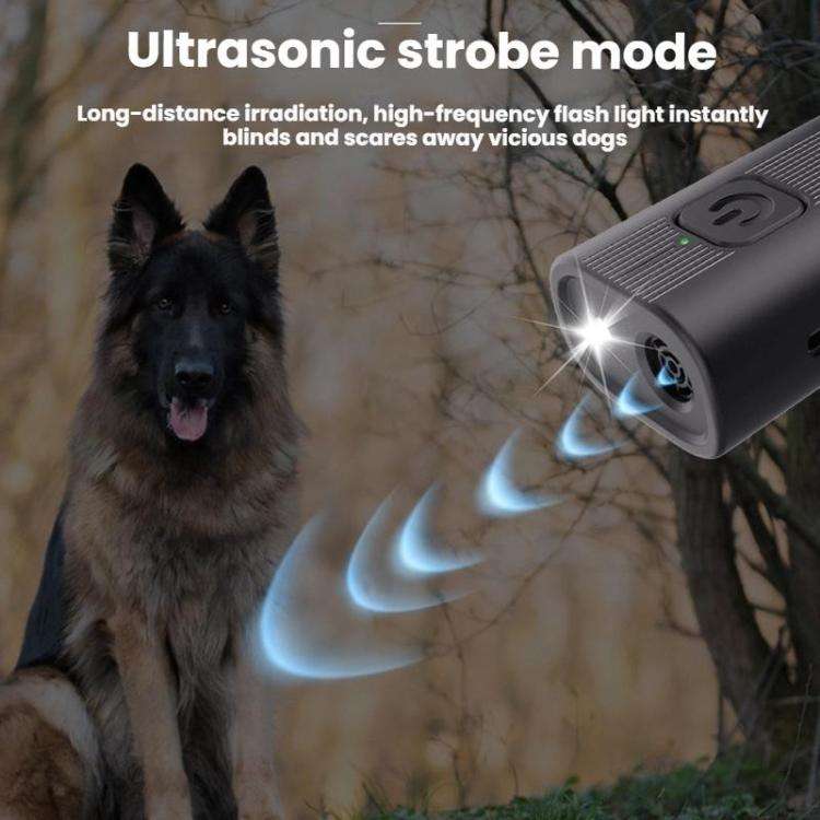 Mini Outdoor High-power Long-distance Training Ultrasonic Dog Repeller(Black)