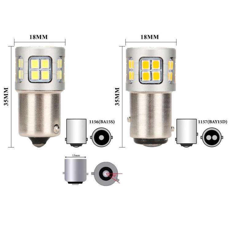 1pair Automotive 30-LED Wick 12V-80V Turn/Daytime Running/Taillight, Specification: 1156 Straight...