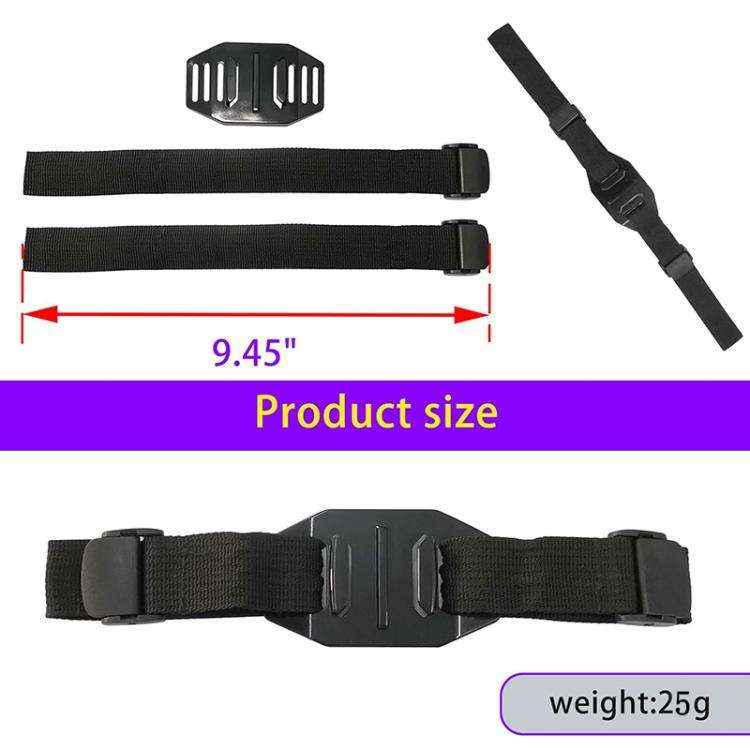Universal Bike Helmet Camera Mount Adjustable Strap For Vented/Skeleton Helmets Compatible With G...