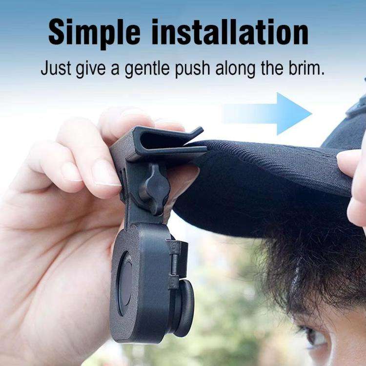 Hat Mount For Insta360 GO Ultra POV Cap Clip For Hands-Free First Person Shooting(Black)