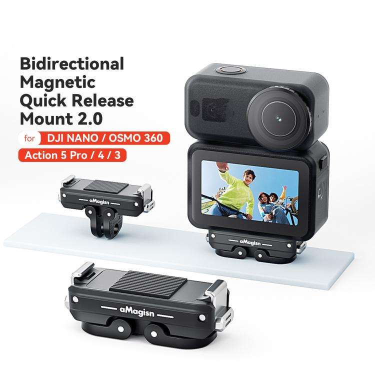 aMagisn TN11 Bidirectional Magnetic Quick Release Mount 2.0 For DJI Nano / Osmo 360 II / Osmo 360...