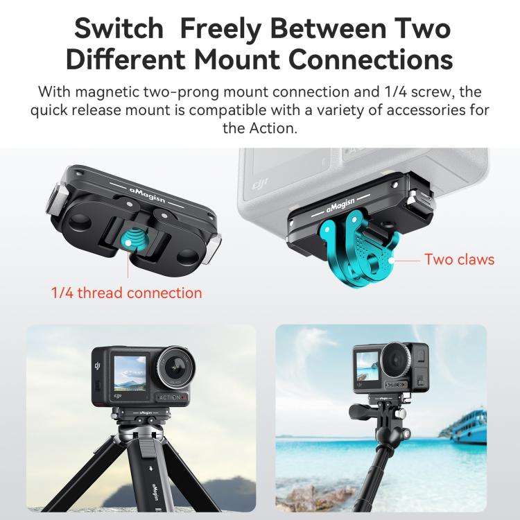 aMagisn TN11 Bidirectional Magnetic Quick Release Mount 2.0 For DJI Nano / Osmo 360 II / Osmo 360...