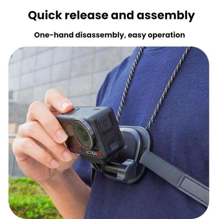 Flymile Neck-Mounted Magnetic Action Camera Bracket For DJI Osmo 360 / Pocket 3 / Action 5 Pro / ...
