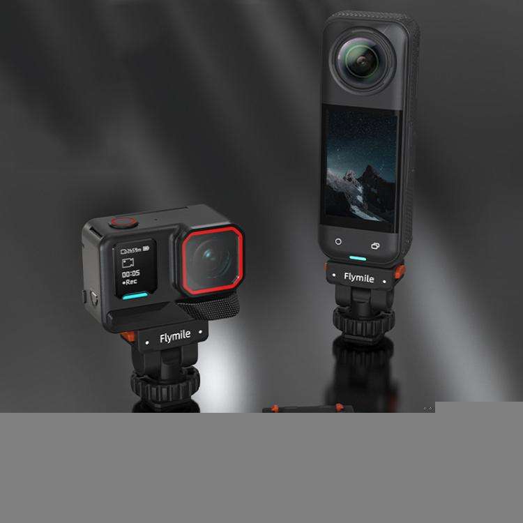 For Insta360 Flymile Quick-Release Cold Shoe Gimbal Magnetic Expansion Bracket(Black)